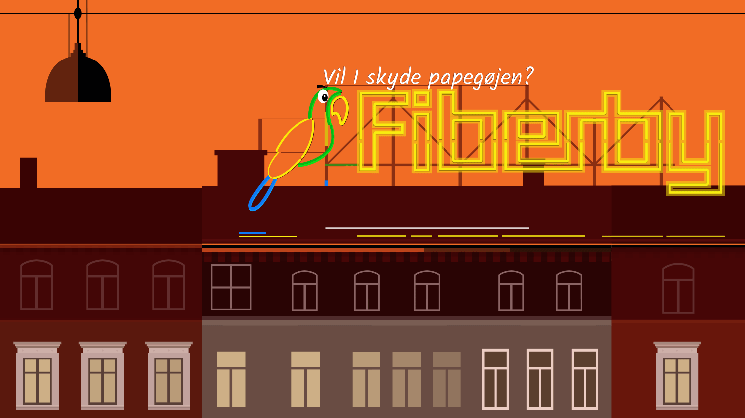 Fiberby Neon - Web graphics - animated gif - Copenhagen Neon - Rooftop graphic 